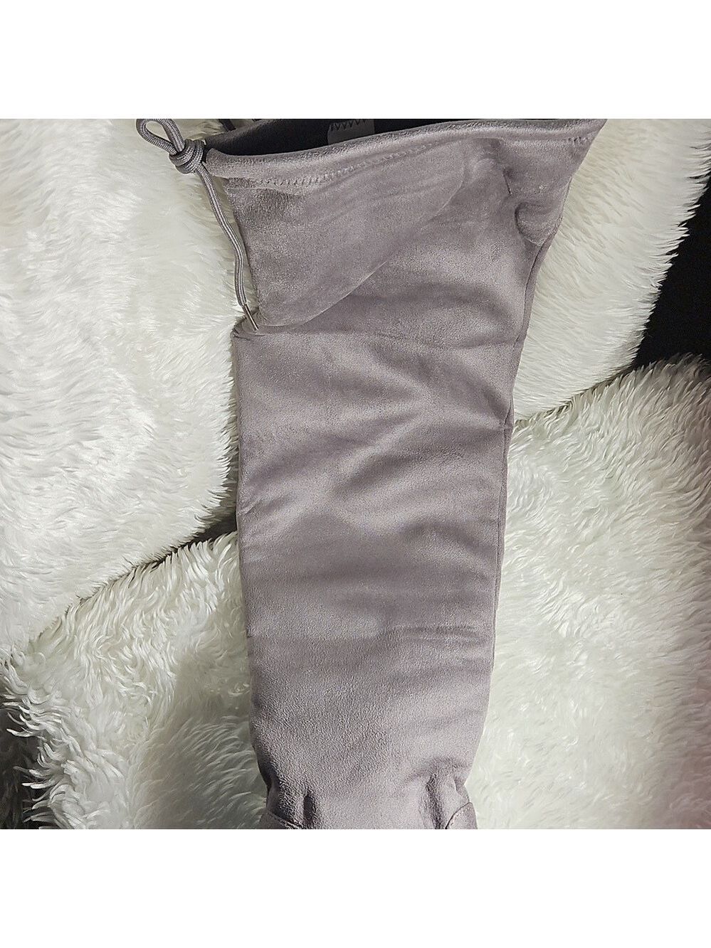 Dream Pairs Women’s Thigh-High Boots Chunky Heel Faux Suede Over Knee 3.5” - Picture 12 of 17